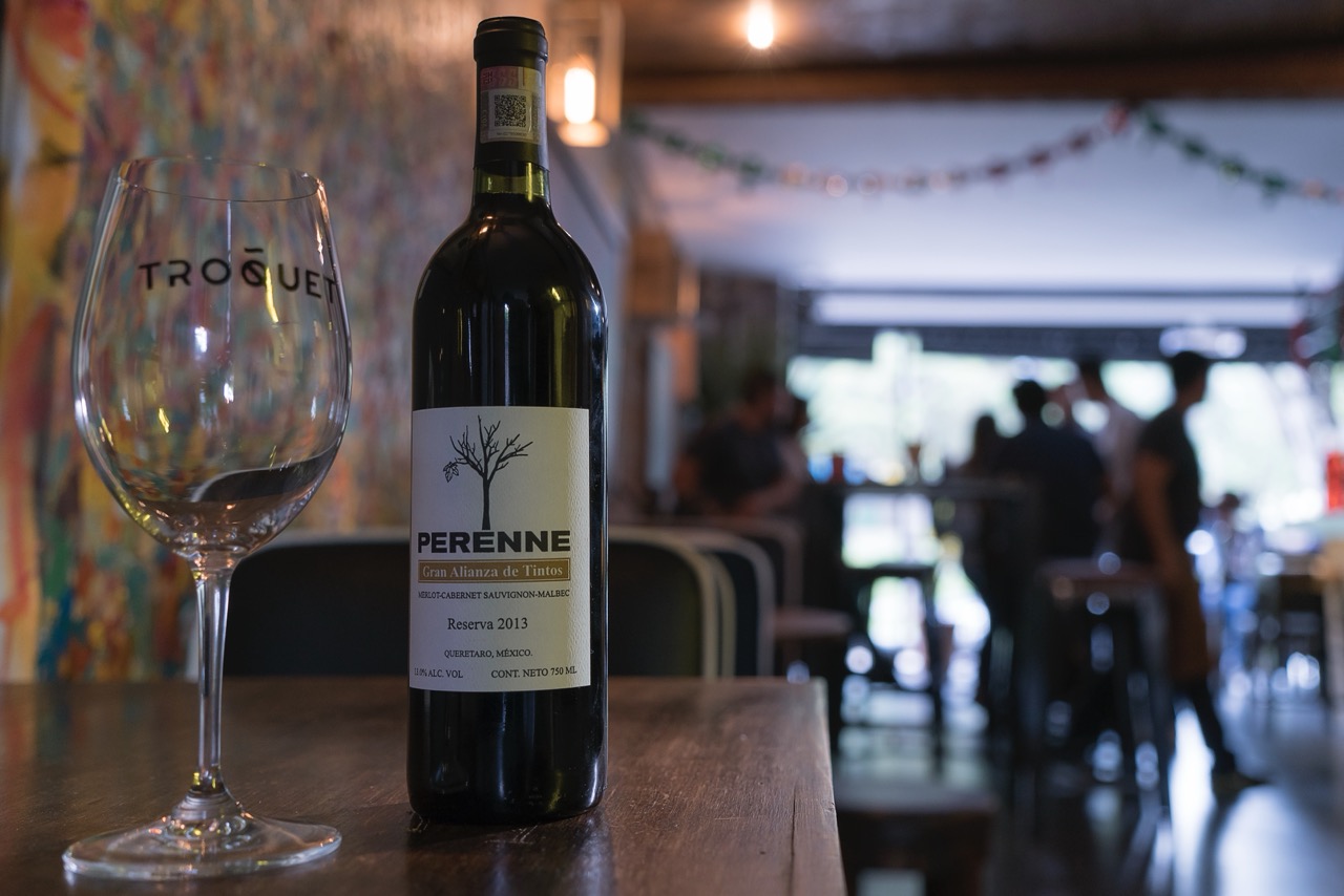 Red wine paired in a casual dining atmosphere