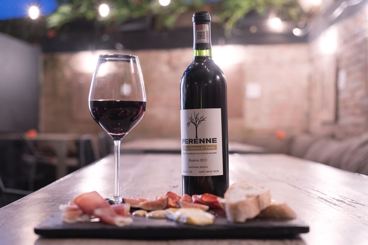 ed wine served during a romantic outdoor dinner setting